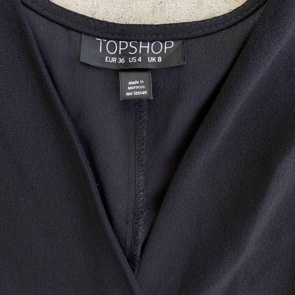 TOPSHOP Dolman Short Sleeve Wrap Dress Size 4 - Picture 4 of 6